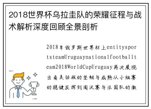 2018世界杯乌拉圭队的荣耀征程与战术解析深度回顾全景剖析